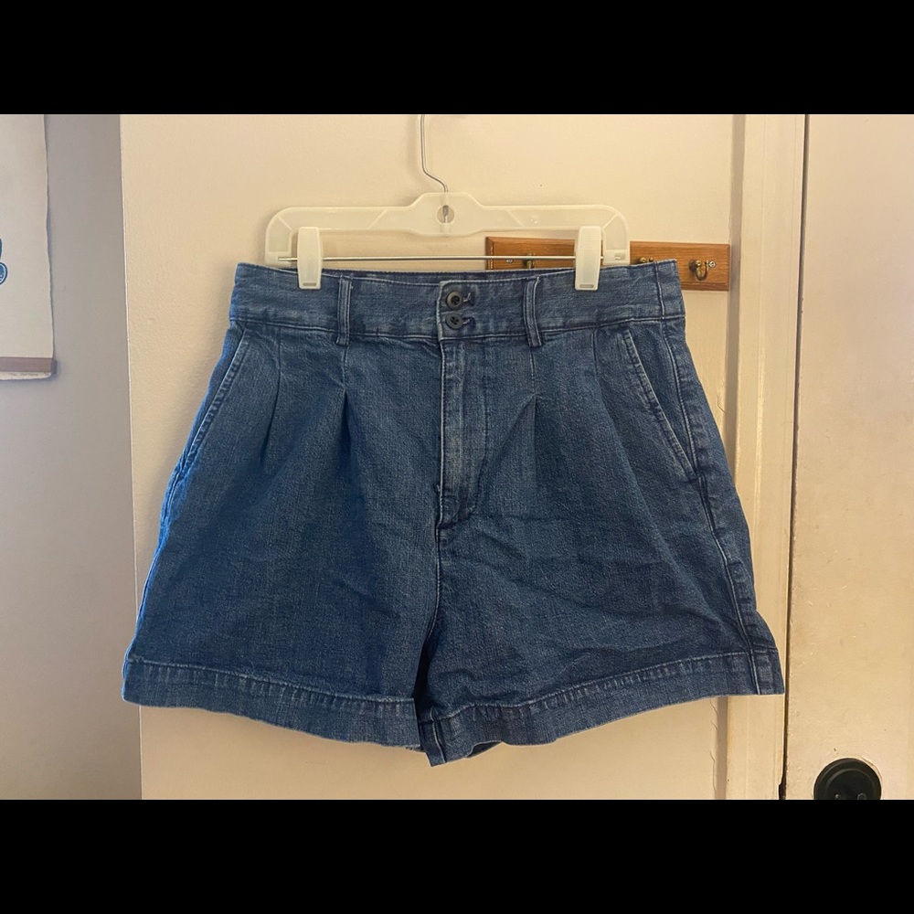 Madewell Denim Pleated Shorts